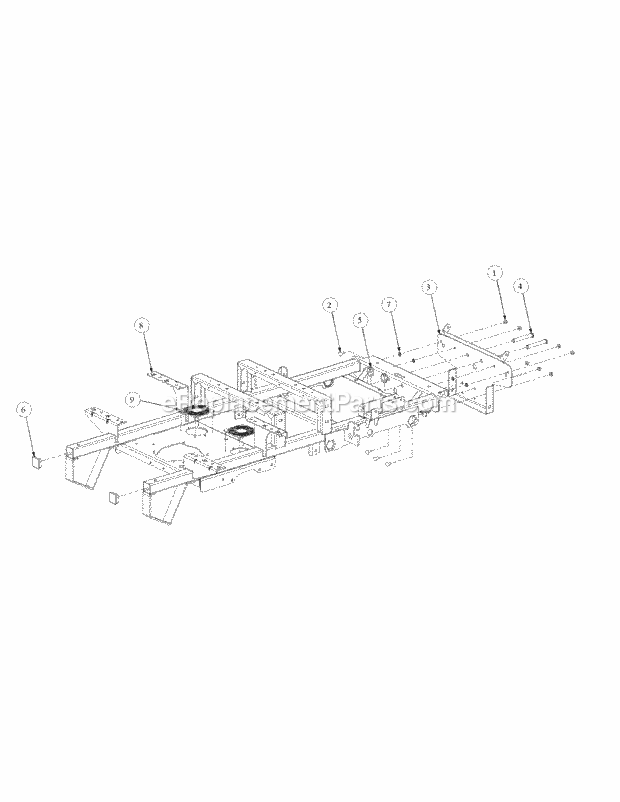 Frame Assembly Diagram and Parts List for M48-HN 53BB5E6V750 Cub Cadet Sprayer